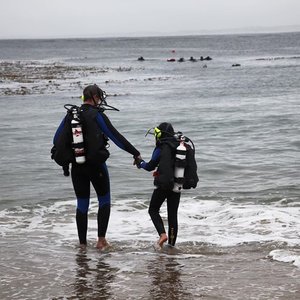 The Micro Activist Connor Berryhill and his Dad entering Monterey Bay